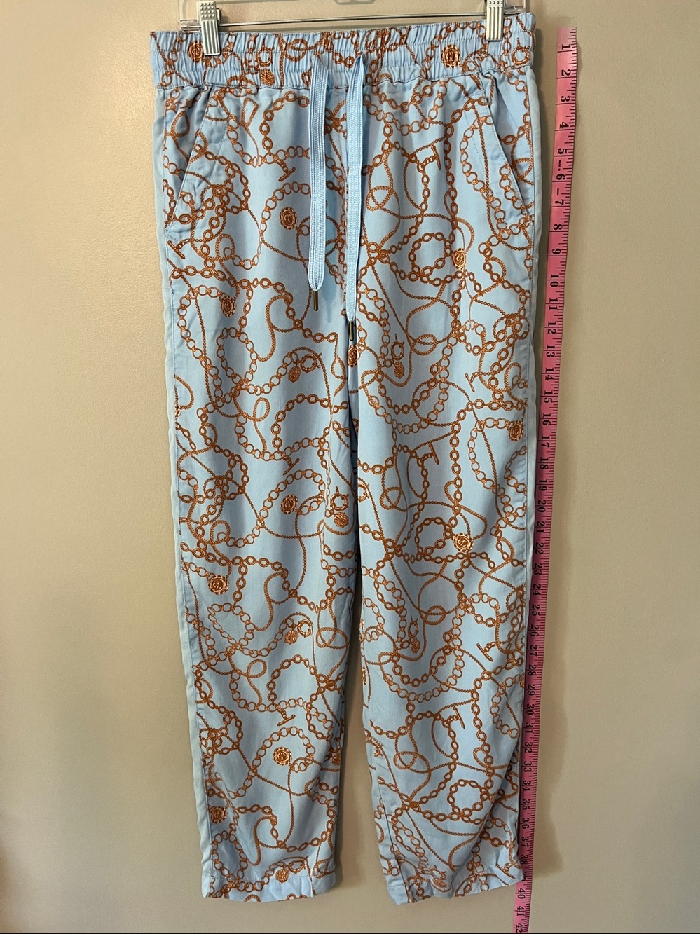 Maeve Anthropologie Kalle Chain Print Drawstring Track Pants Size Small - Picture 15 of 16